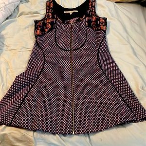 Rachel Roy tweed zippered knit mini dress - Size 10.